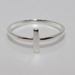 925 Sterling Silver Genuine Cross Womens Rings 8mm Size 7